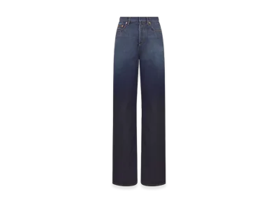 Dior Women's Flared Pants "Gradient Blue Denim"