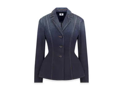 Dior Women's Denim Bar Jacket Single Breasted Denim "Gradient Blue"