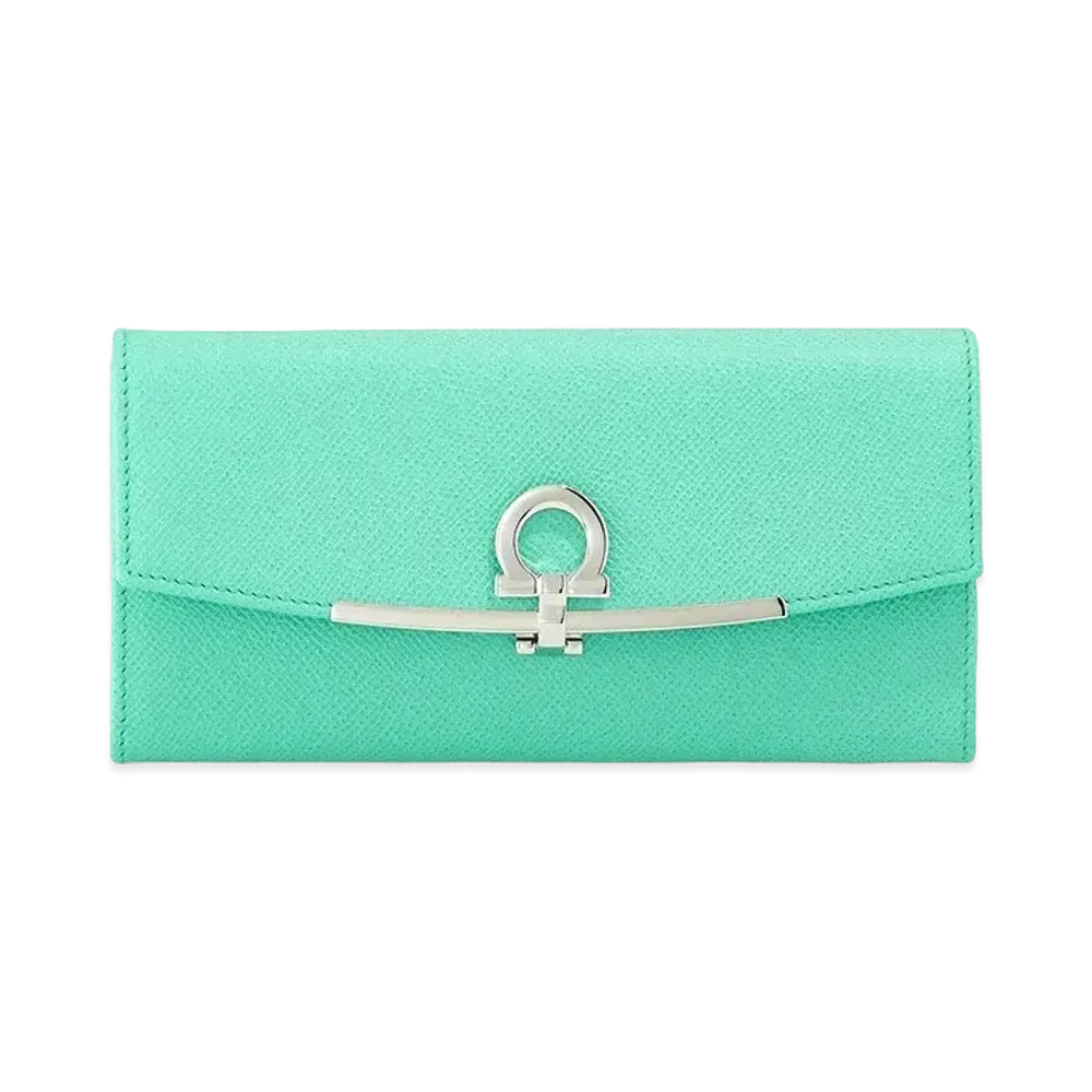 Salvatore Ferragamo Long Wallet "Fresh Mint"