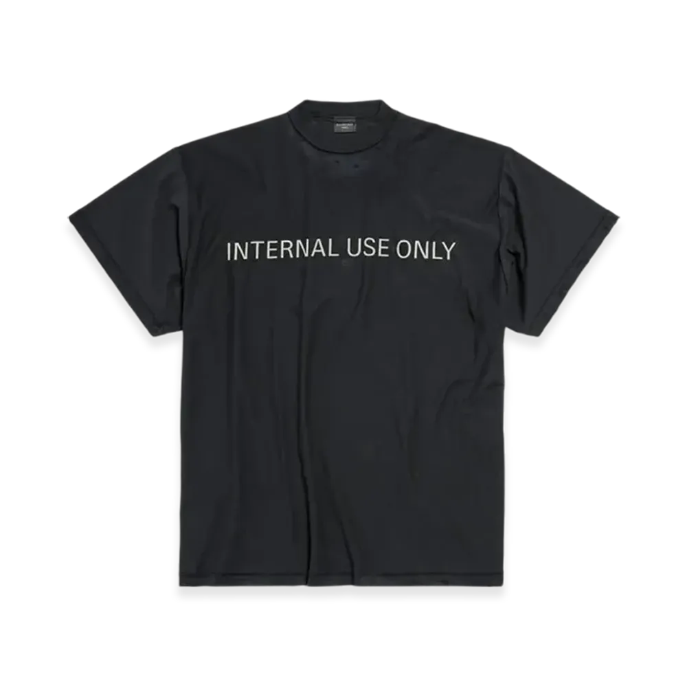 BALENCIAGA Women's Internal Use Only Inside Out T-Shirt Oversized "Black"