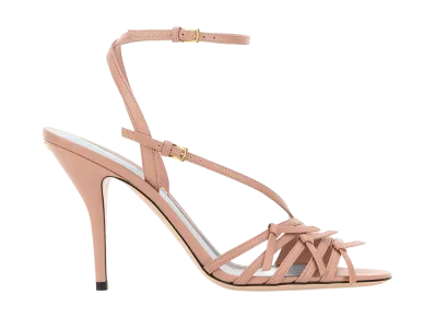 Valentino Garavani Women's Pink Nappa Leather Nodine Sandals "Pink"