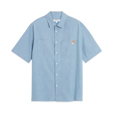 Maison Kitsune Relax Short Sleeve Shirt "Indigo"