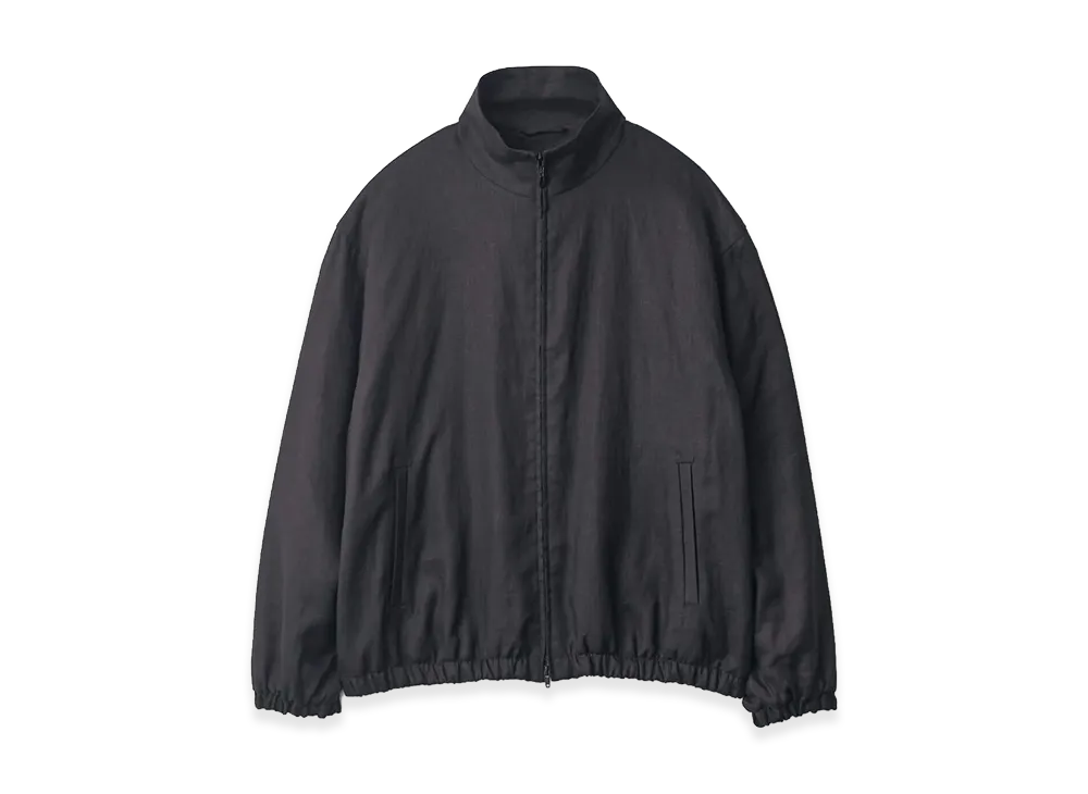ssstein Light Linen Shirred Light Zip Jacket "Black"