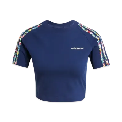 adidas x Liberty London Three Stripes Infill Short Sleeve Baby T-Shirt "Night Indigo/Multicolor"