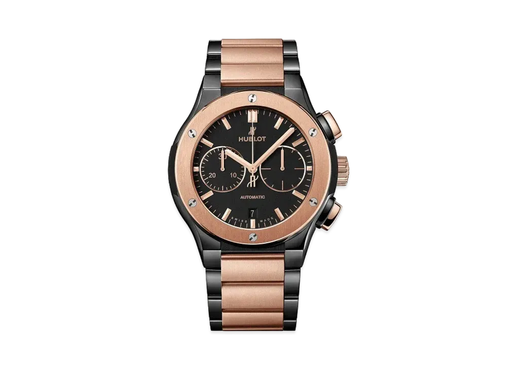 HUBLOT Classic Fusion Chronograph Ceramic King Gold Bracelet 45mm