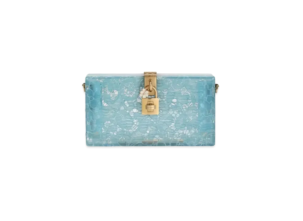 Dolce&Gabbana Dolce Box Clutch Resin Glass & Race "Water Green"
