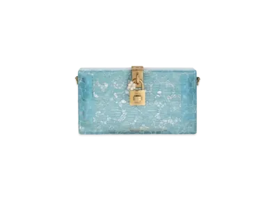 Dolce&Gabbana Dolce Box Clutch Resin Glass & Race "Water Green"