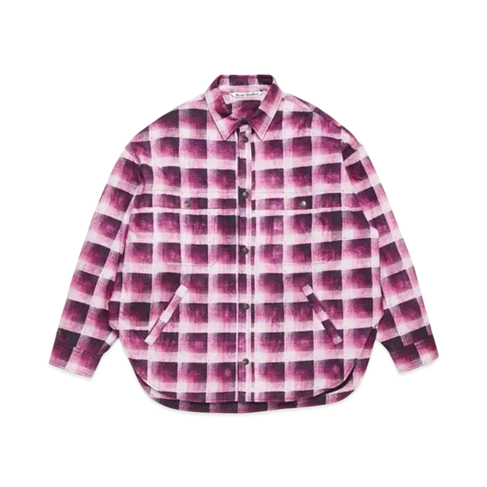 Acne Studios Check Button Up Shirt "Pink"