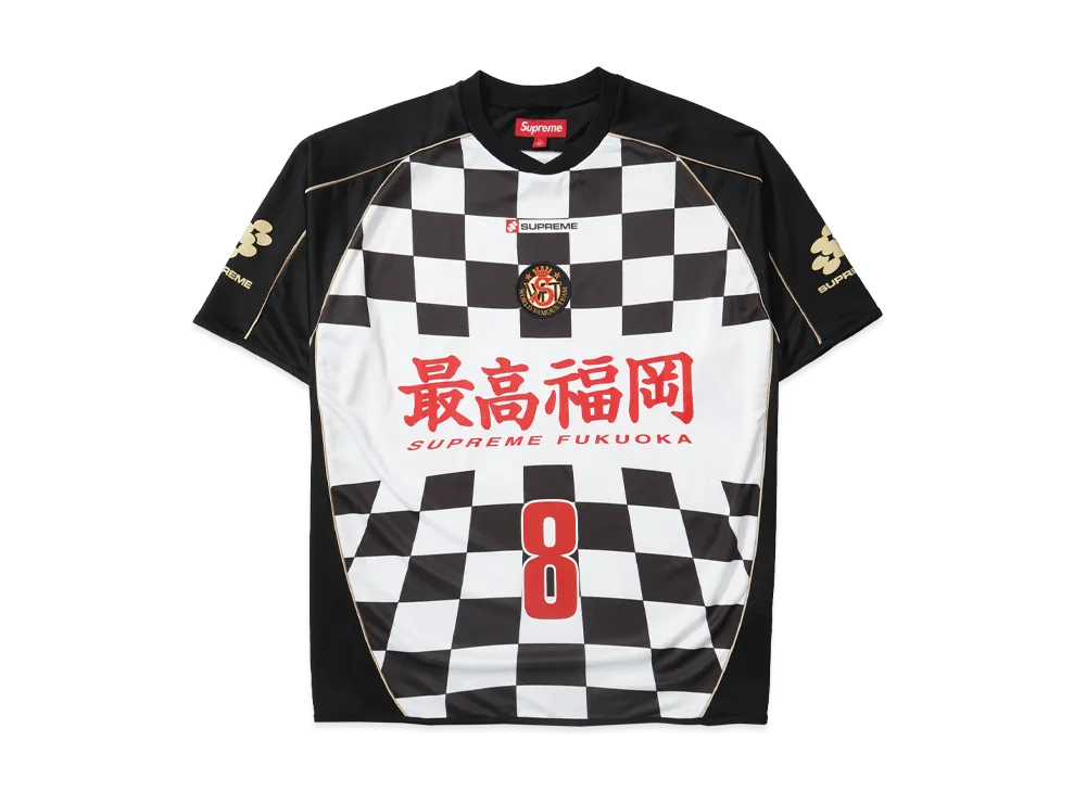 Supreme Checkerboard Soccer Jersey "Black"