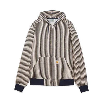 Carhartt WIP Hooded Texture Jacket "Dark Navy/Colza"