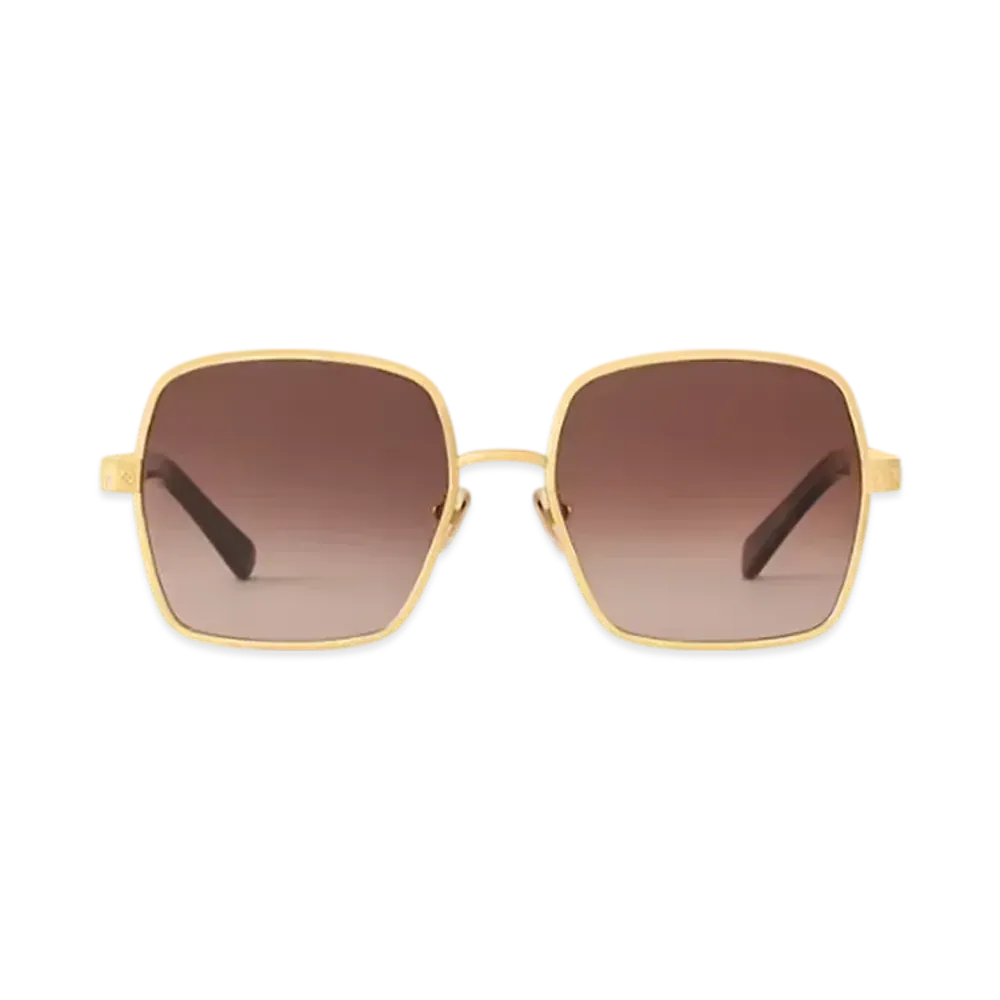 Louis Vuitton LV Aura Square Sunglasses Monogram Flower LV Initial "Brown"