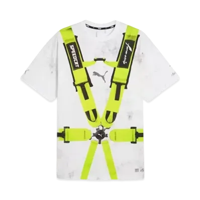 PUMA x A$AP ROCKY Men's Seat Belt Short Sleeve T-shirt "Puma White/Lime Pow"