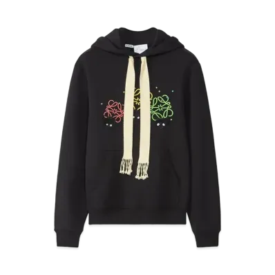 LOEWE x Spirited Away Susuwatari Anagram Hoodie In Cotton "Black"