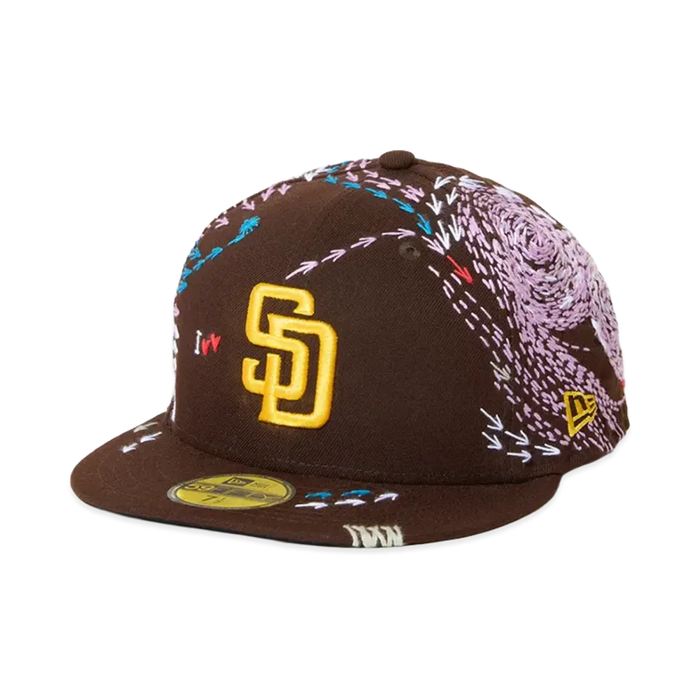 NEW ERA x Sashiko Gals 59Fifty San Diego Padres "Burnt Wood"