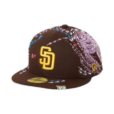NEW ERA x Sashiko Gals 59Fifty San Diego Padres "Burnt Wood"
