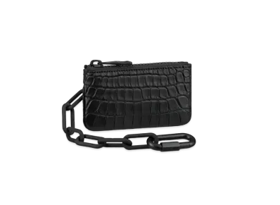 Louis Vuitton Key Pouch Crocodile Mat "Noir"