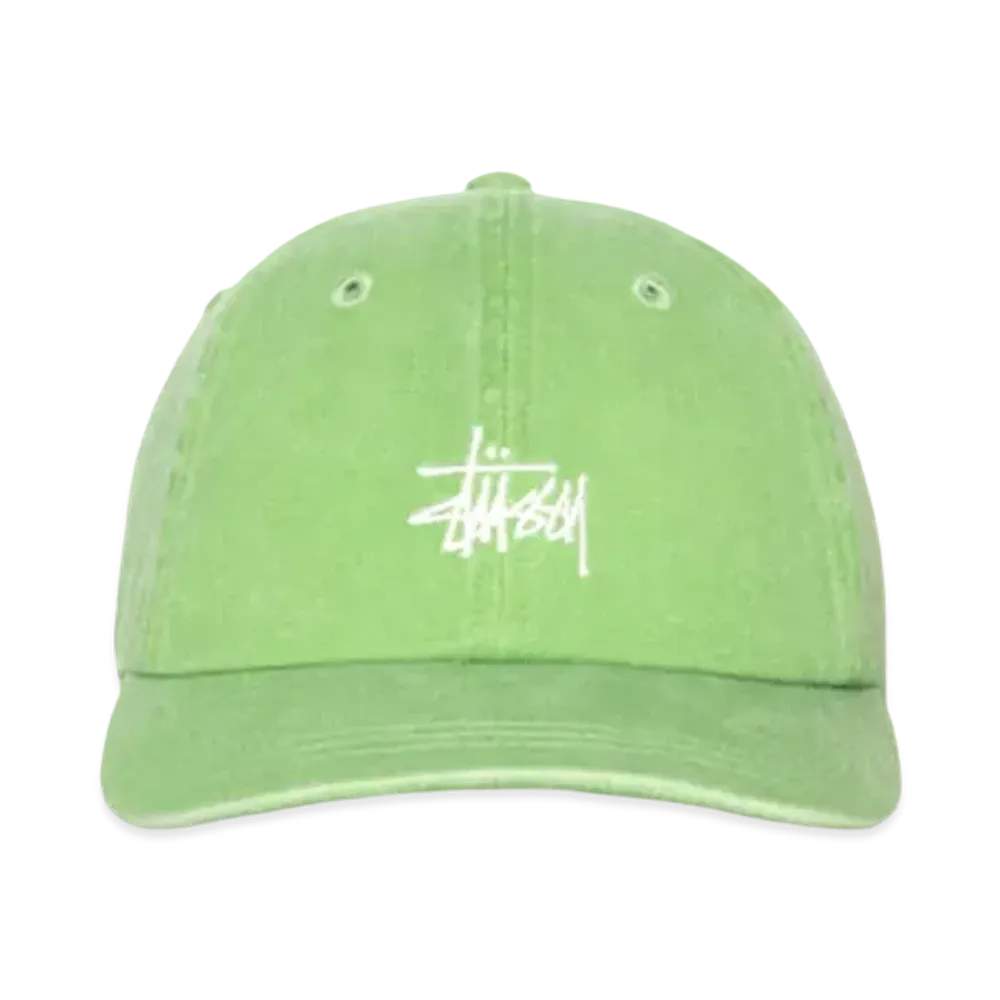 Stussy Low Profile Basic Washed Strapback "Brocolli"