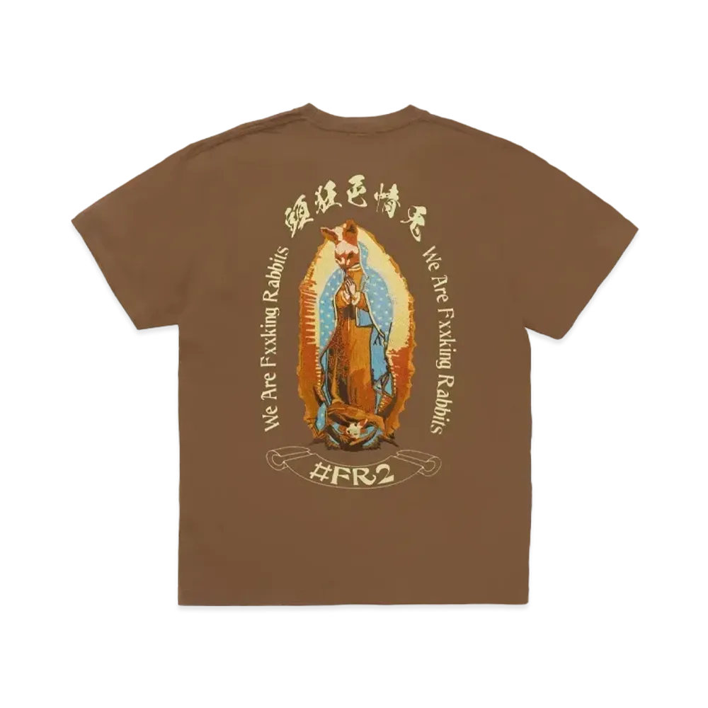 FR2 Rabbit Maria Embroidery T-shirt "Brown"