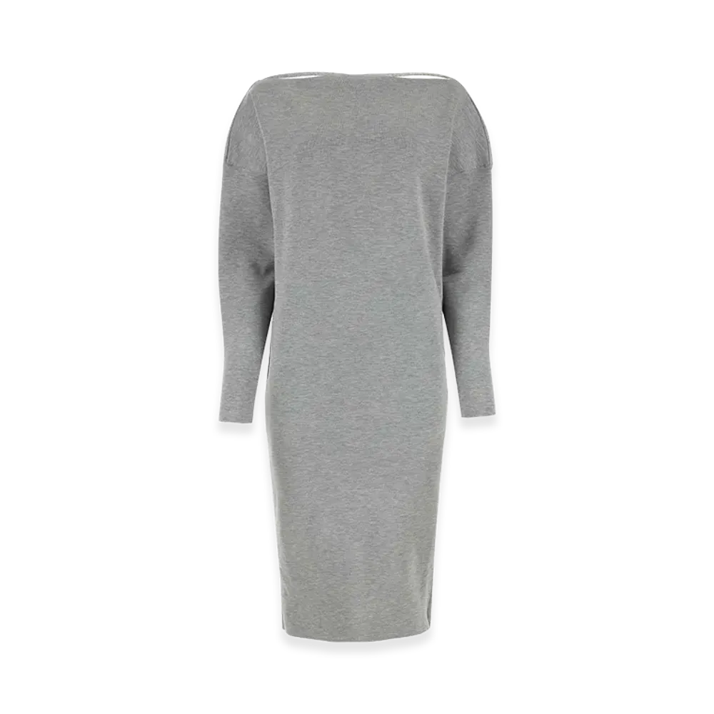 GUCCI Women's Stretch Wool Blend Dress "Grey"