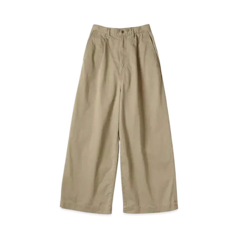 KAPITAL Chino High Waisted Neem Baggy Pants "Beige"