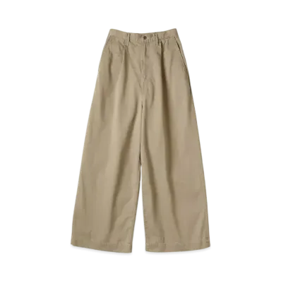KAPITAL Chino High Waisted Neem Baggy Pants "Beige"