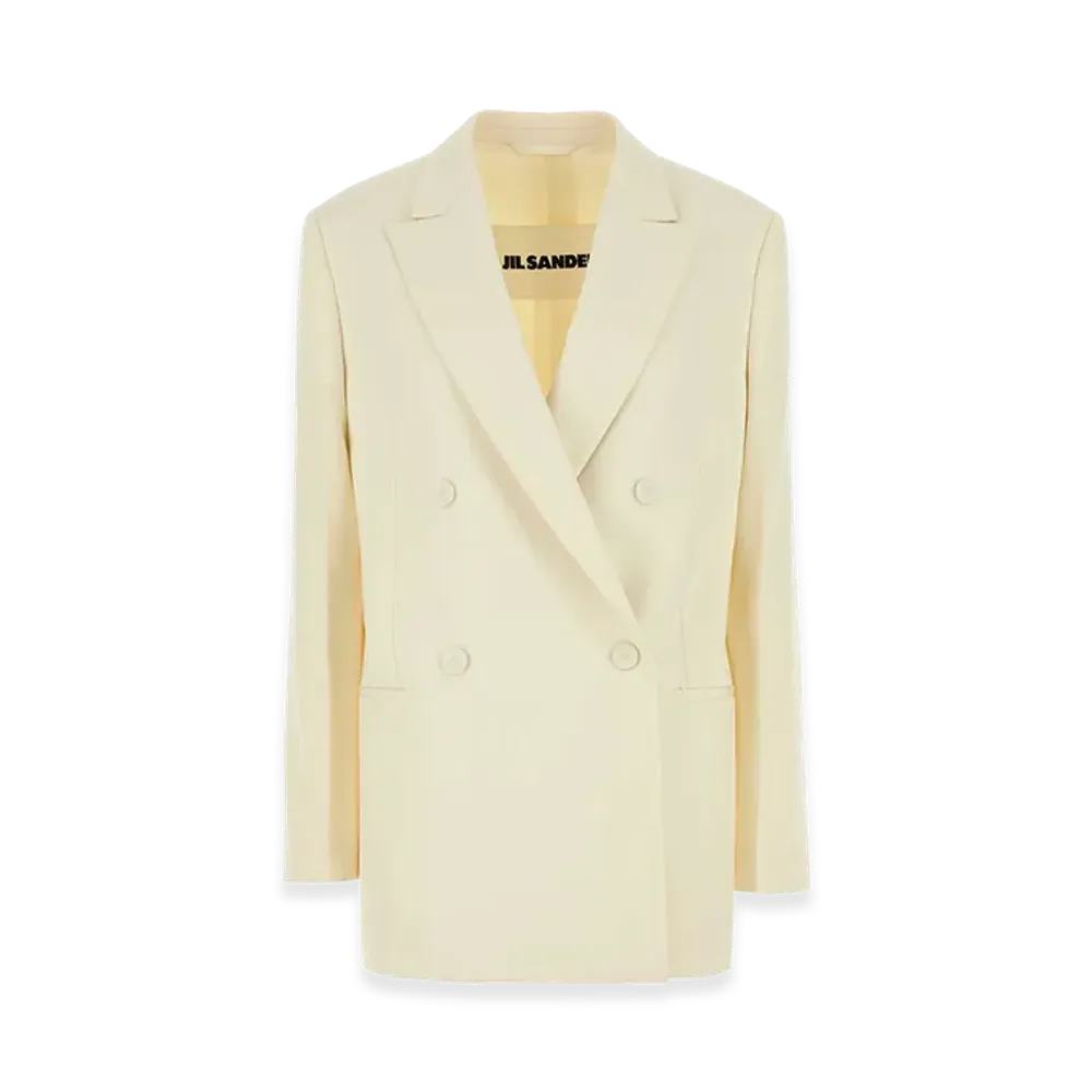 Jil Sander Women's Cream Wool Blazer "Yellow"