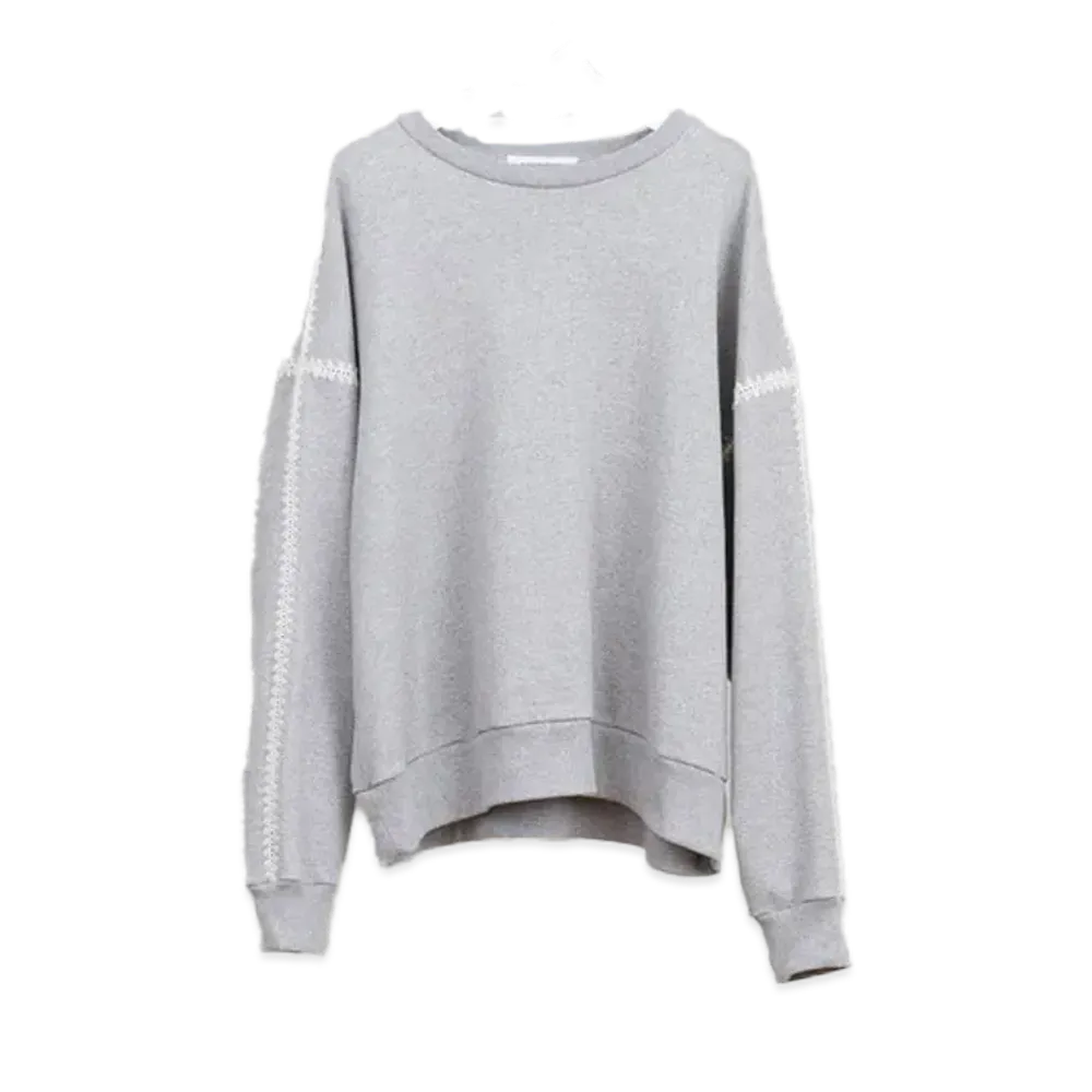 DISCOVERED SHELL STITCH SWEAT "Grey"