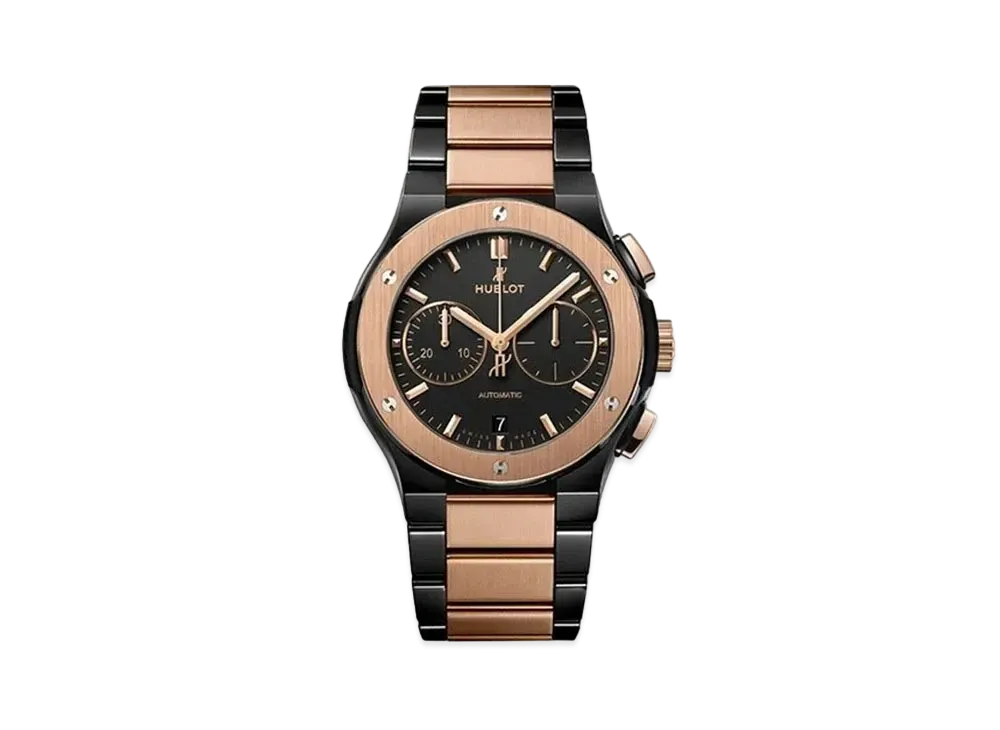 HUBLOT Classic Fusion Chronograph Ceramic King Gold Bracelet 42mm
