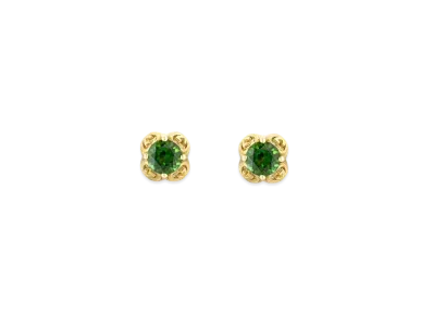 GUCCI Interlocking G Earrings With Tourmaline "Green"