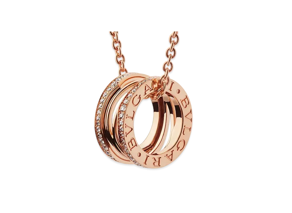 BVLGARI B Zero 1 Design Legend Necklace "Pink Gold"
