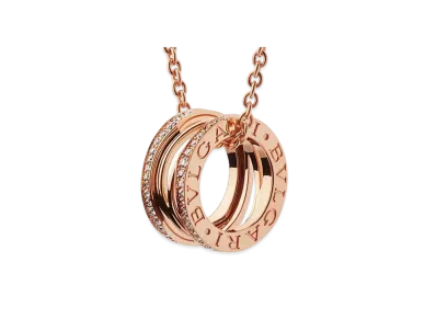 BVLGARI B Zero 1 Design Legend Necklace "Pink Gold"