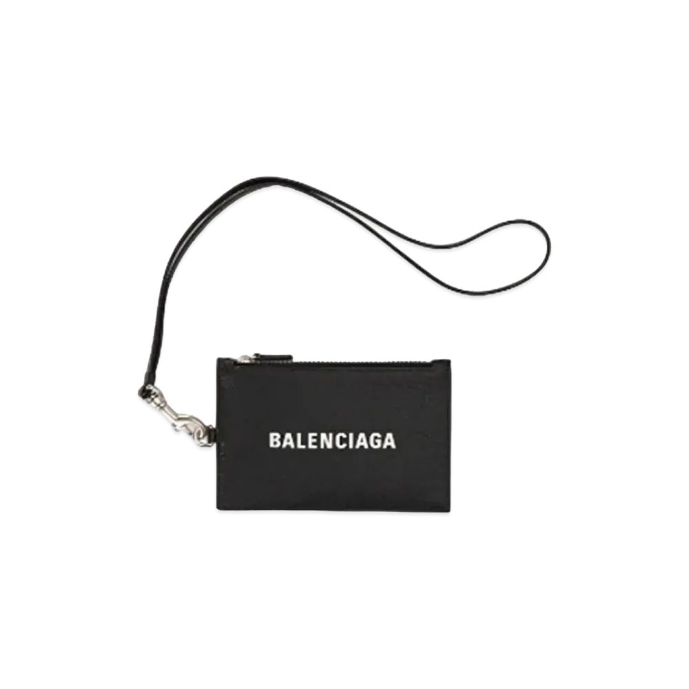 BALENCIAGA Card Holder With Strap "Black"