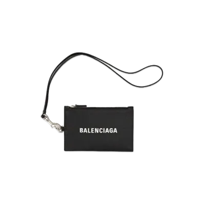 BALENCIAGA Card Holder With Strap "Black"