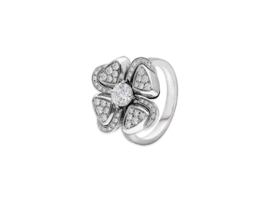 BVLGARI Fiorever Ring Pave Diamond "White Gold"