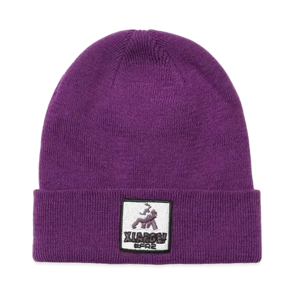 XLARGE x FR2 CUFF BEANIE "Purple"