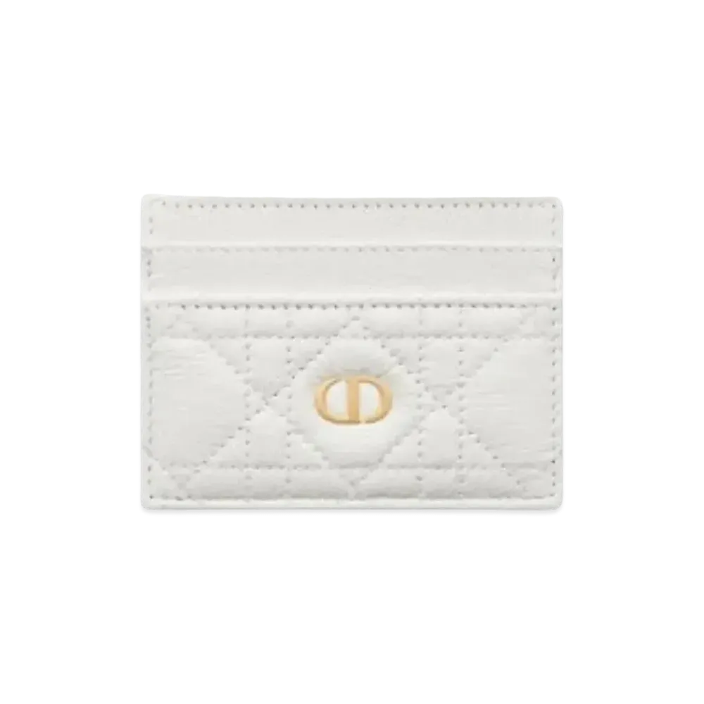 Dior Carfive Grid Card Holder "White"