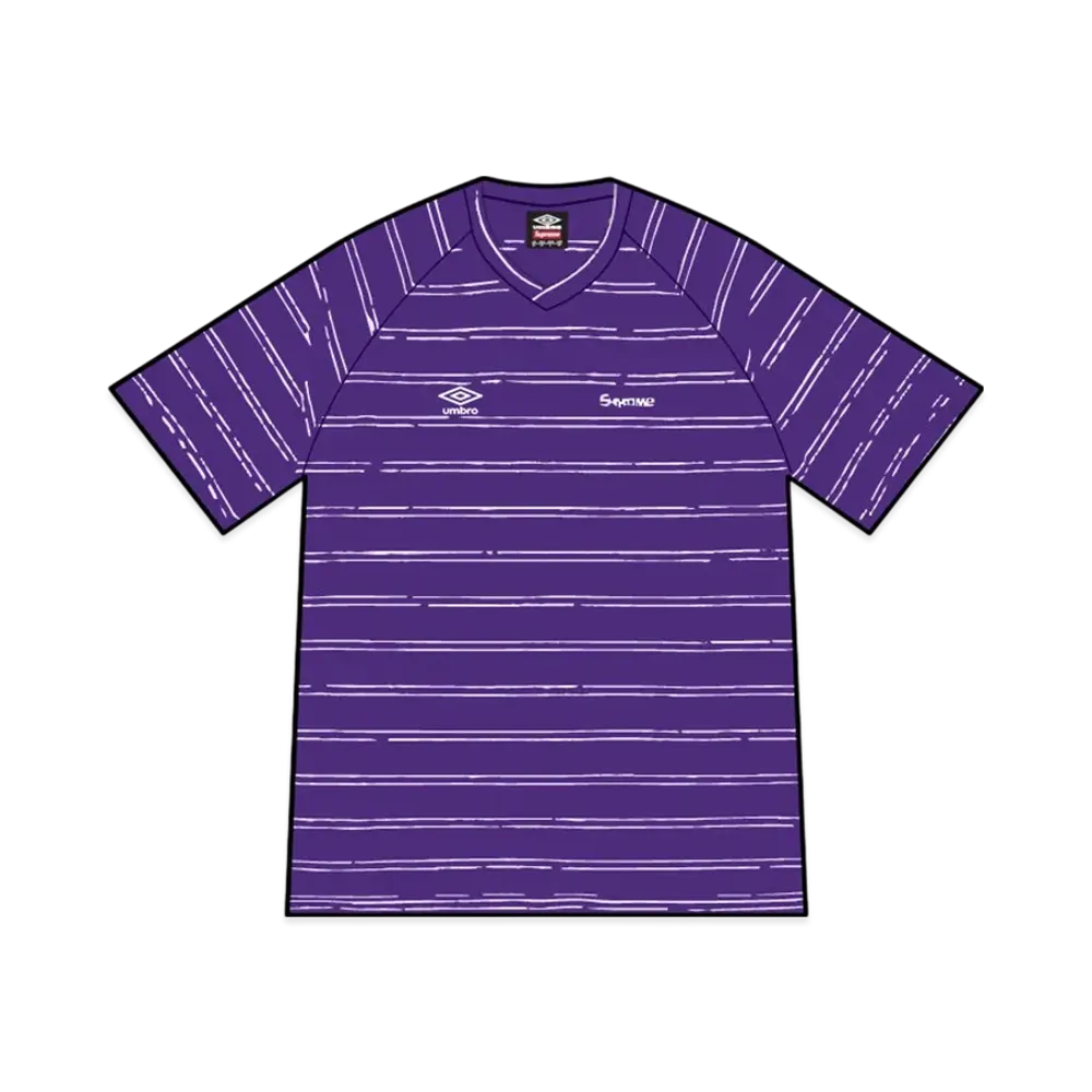 Supreme x Umbro Stripe Soccer Jersey "Purple"