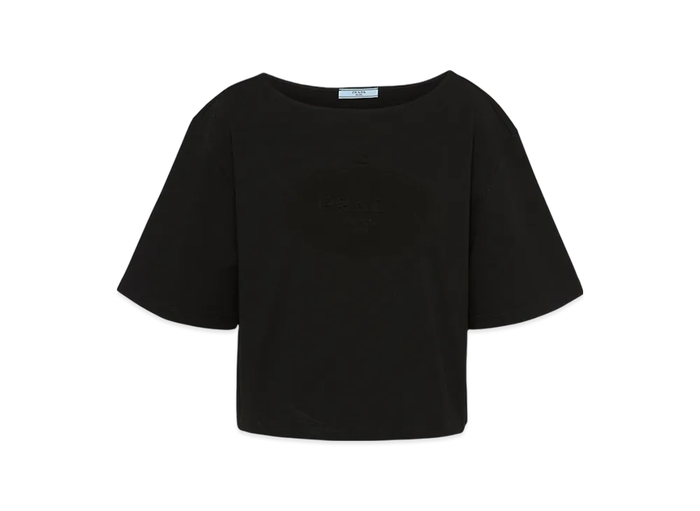 PRADA Women's Jersey T-Shirt "Black"