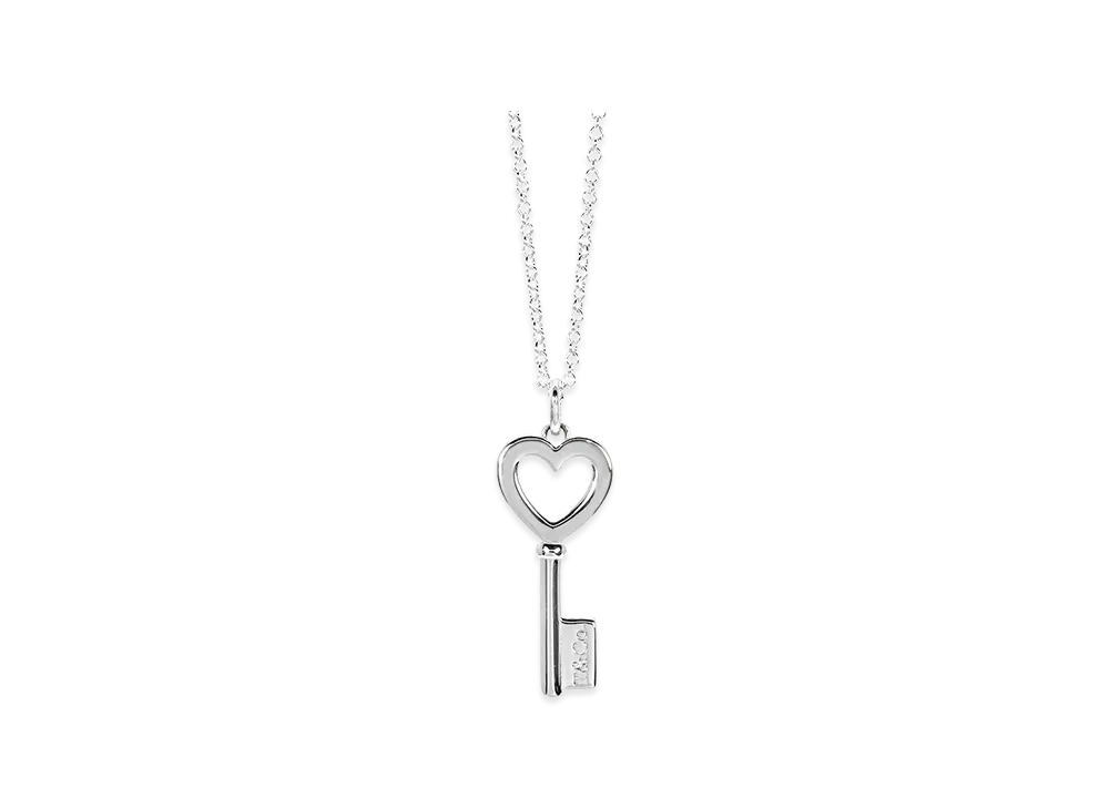 Tiffany & Co. Women's Key Heart Pendant Necklace "Silver"