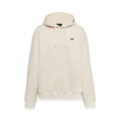PRADA Cotton Fleece Hoodie "Natural"