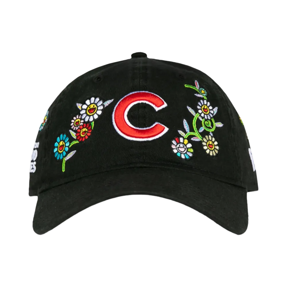 Takashi Murakami x MLB World Tour Tokyo Series 2025 New Era 9Twenty Cubs Strapback Hat "Black"