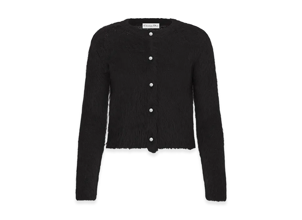Dior Women's Cardigan Technical Alpaca Wool Knit "Black"