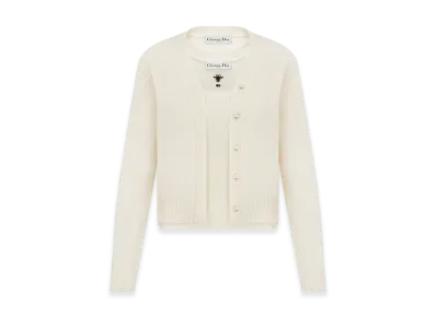 Dior Women's Twin-Set Cashmere Knit "Ecru"