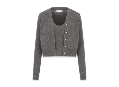 Dior Women's Twin-Set Cashmere Knit "Gray"
