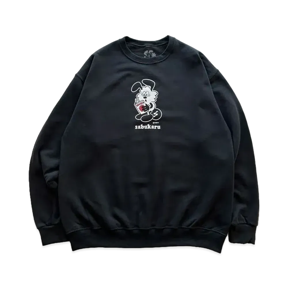 VERDY x sabukaru SWEAT CREW "Black"