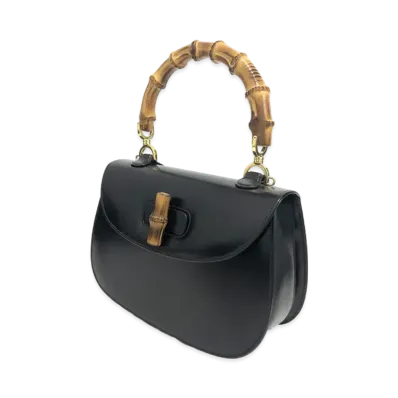 GUCCI Classic Bamboo Calf Medium Bag "Black"
