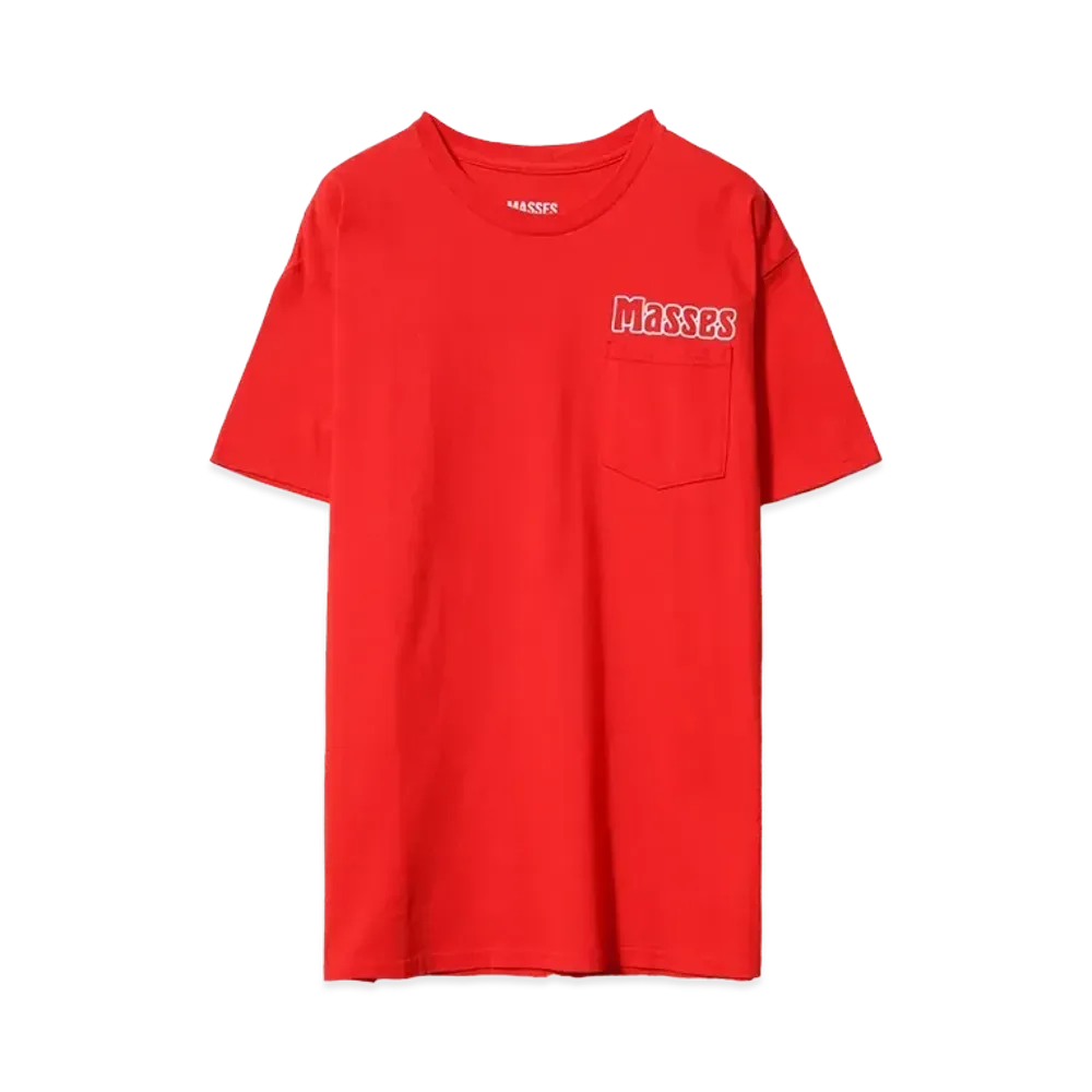 MASSES T-SHIRT SKULL HAT "RED"