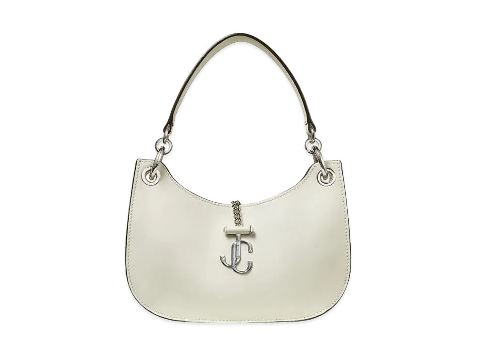 Jimmy Choo Varenne Hobo/S Calf Leather Hobo Handbag "Latte"