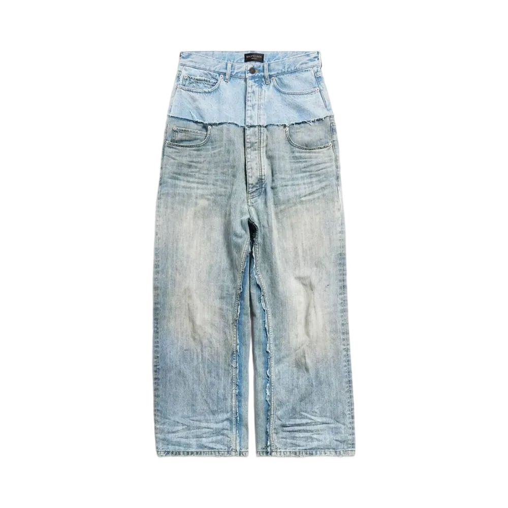 BALENCIAGA Cut-Up Baggy Pants "Blue"