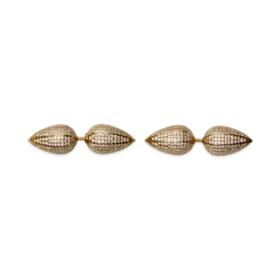 Burberry Spear Pave Stud Earrings "Gold/Clear"